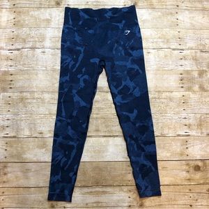 Gymshark Adapt Camo Seamless Leggings In Navy Blue
